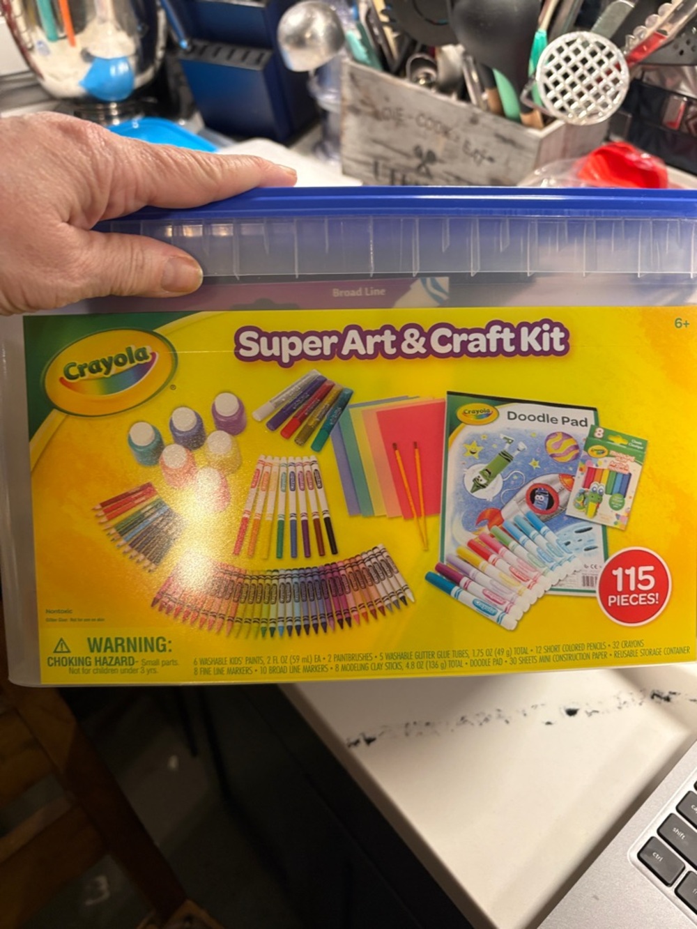 Crayola Super Art & Craft Kit - Yellow, Blue, Red